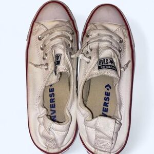 Barely worn Converse White and Red Sneakers